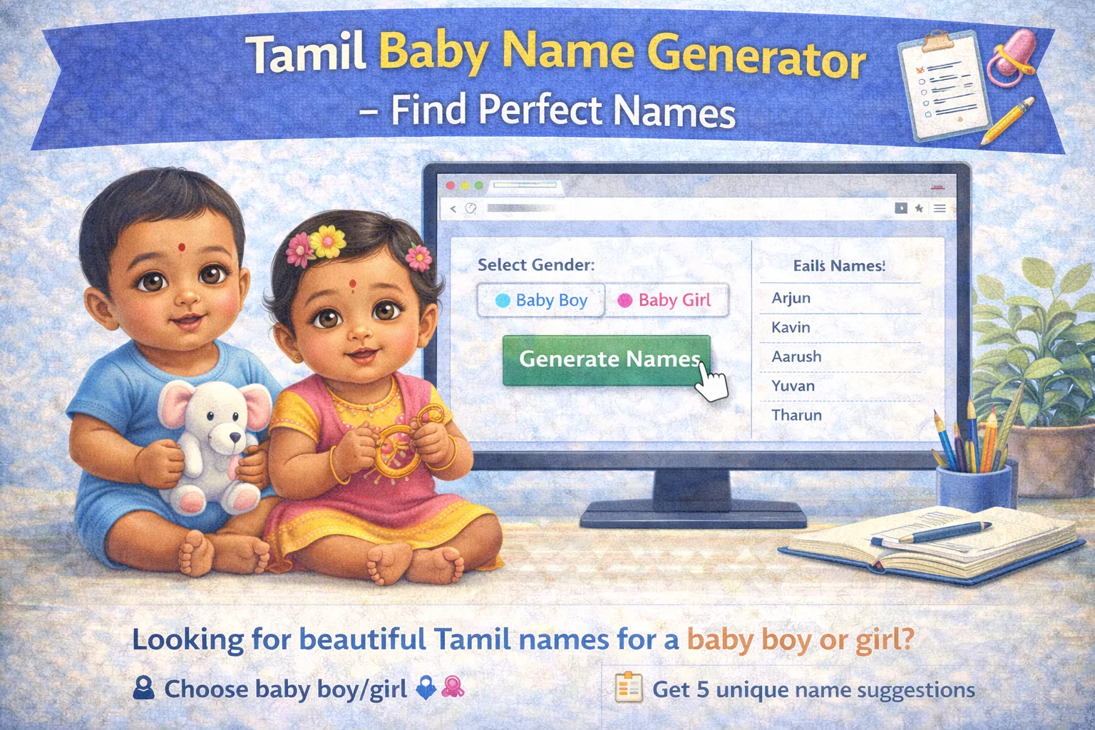 Tamil Baby Name Generator - Find Perfect Names