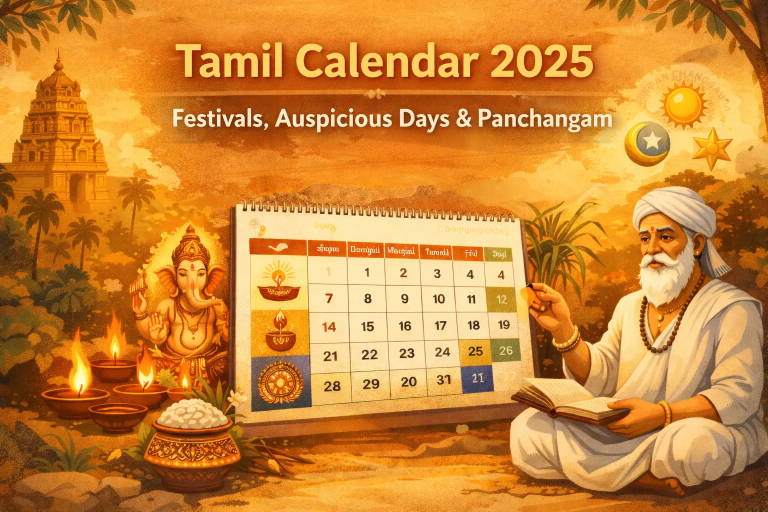Tamil Calendar 2026: Festivals, Auspicious Days & Panchangam