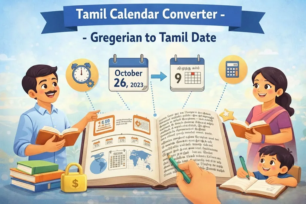 Tamil Calendar Converter - Gregorian to Tamil Date