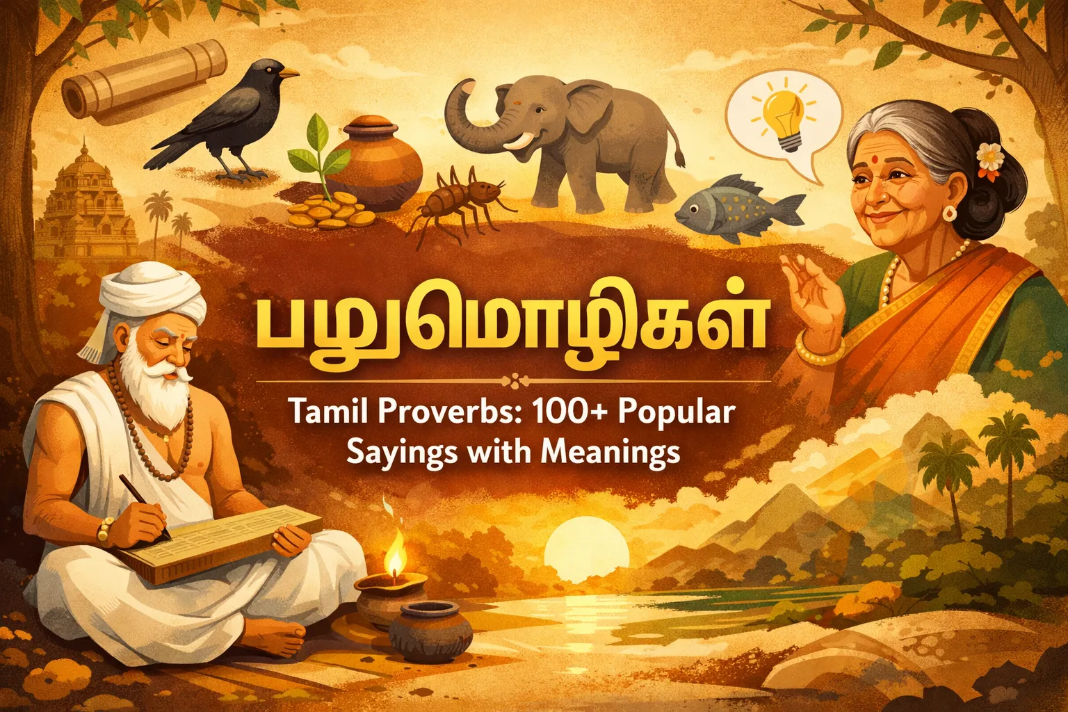 Tamil Proverbs (பழமொழிகள்): 100+ Popular Sayings with Meanings